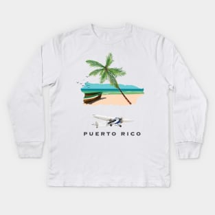 puerto rico travel poster Kids Long Sleeve T-Shirt